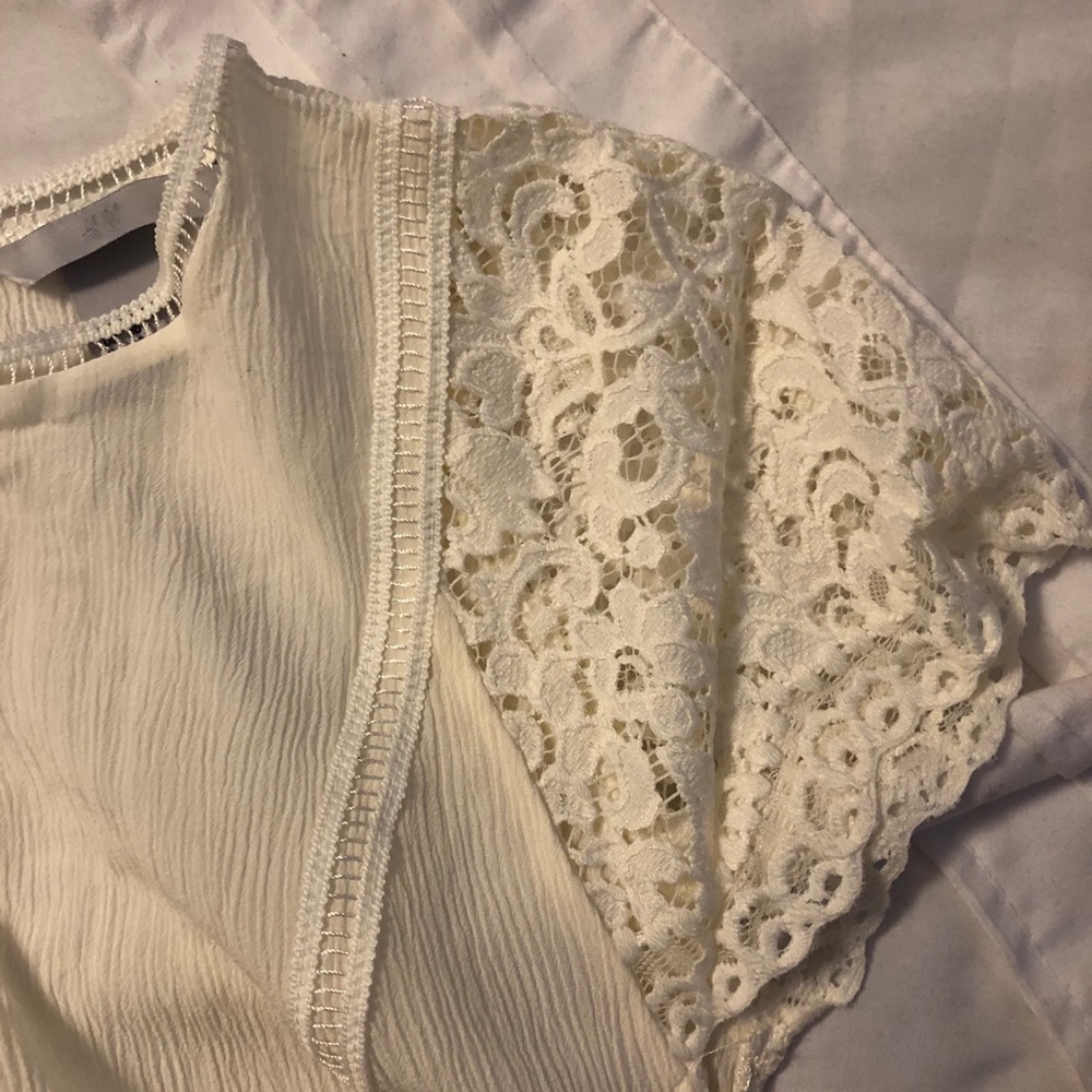 Cream lace blouse from H&M